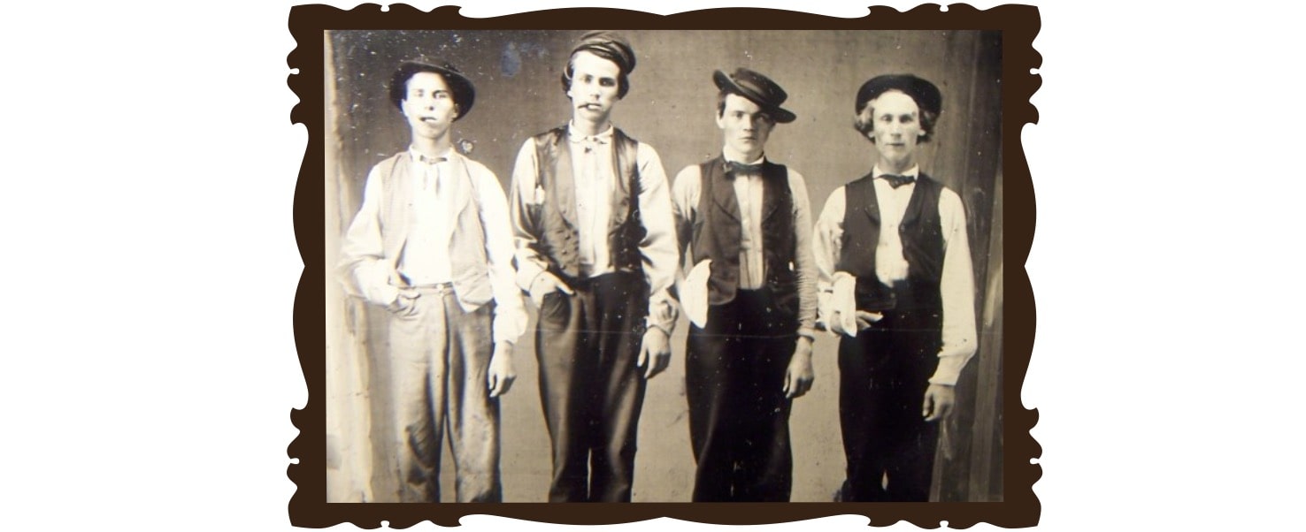 Billy le Kid, Doc Holliday, Jesse James, Charlie Bowdre