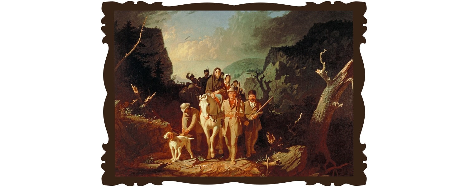 Daniel Boone escortant les colons