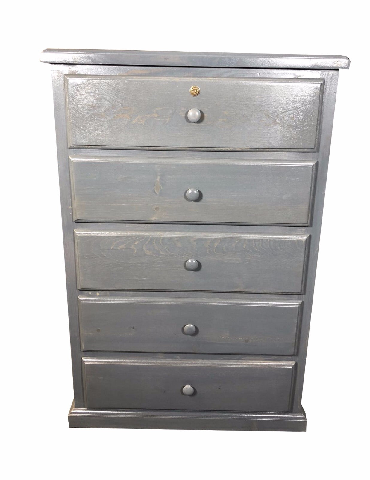 Pinewood Grey Dresser With Lock Arza Goods