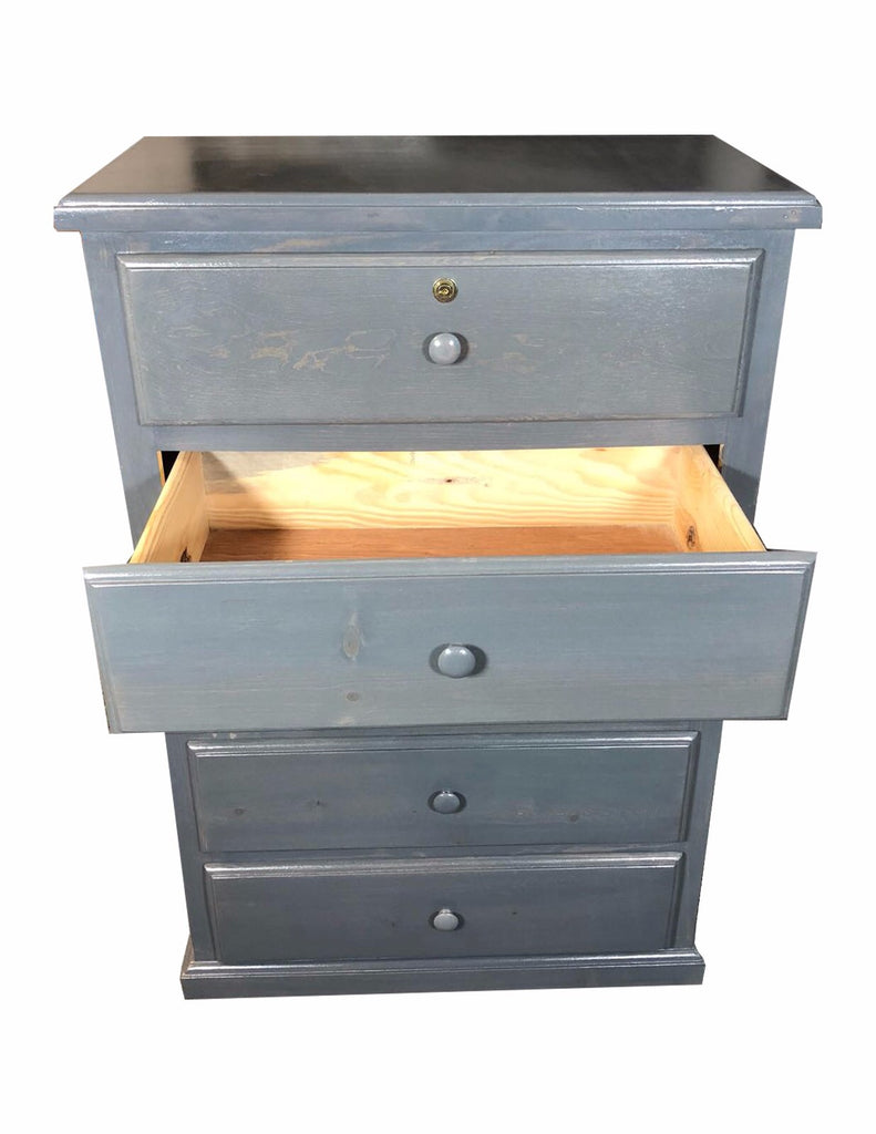 small black dresser with mirror