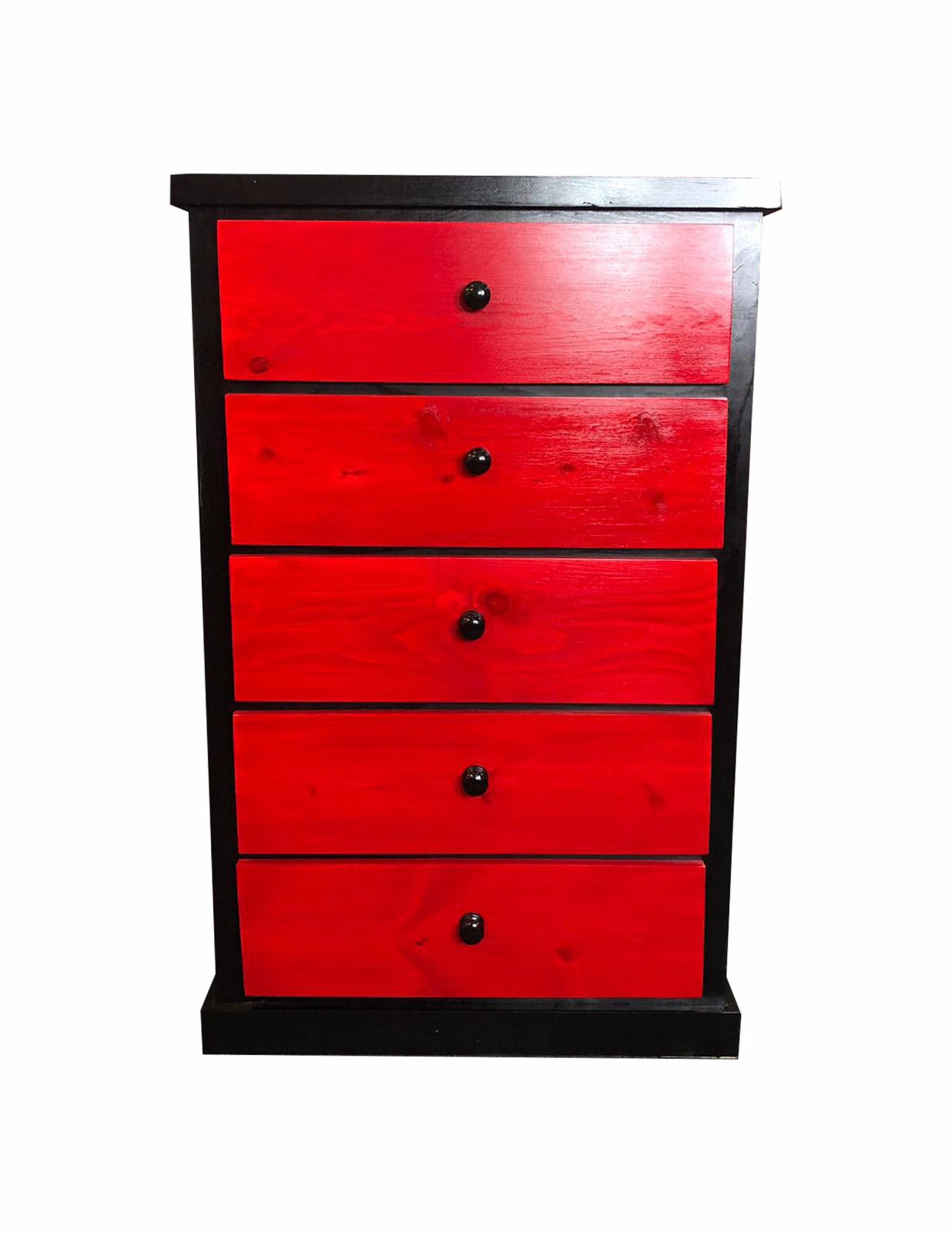 Toro Black Dresser With Red Drawers Arza Goods