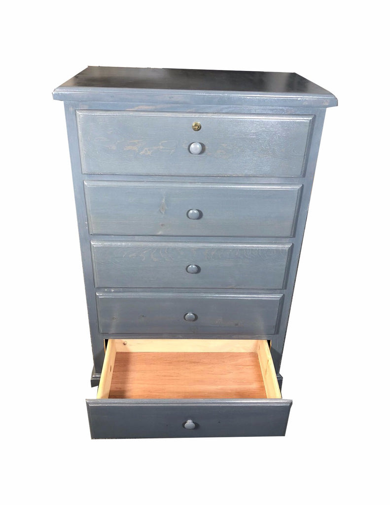 Pinewood Grey Dresser With Lock Arza Goods