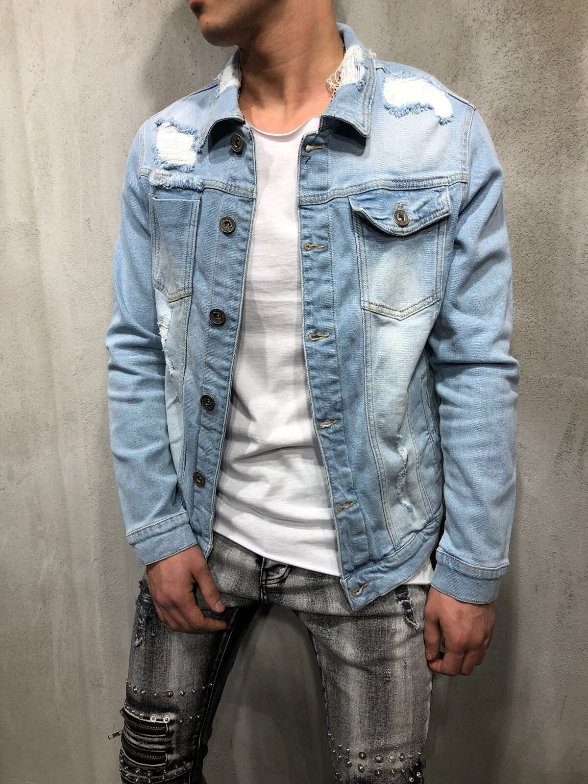 denim jacket streetwear