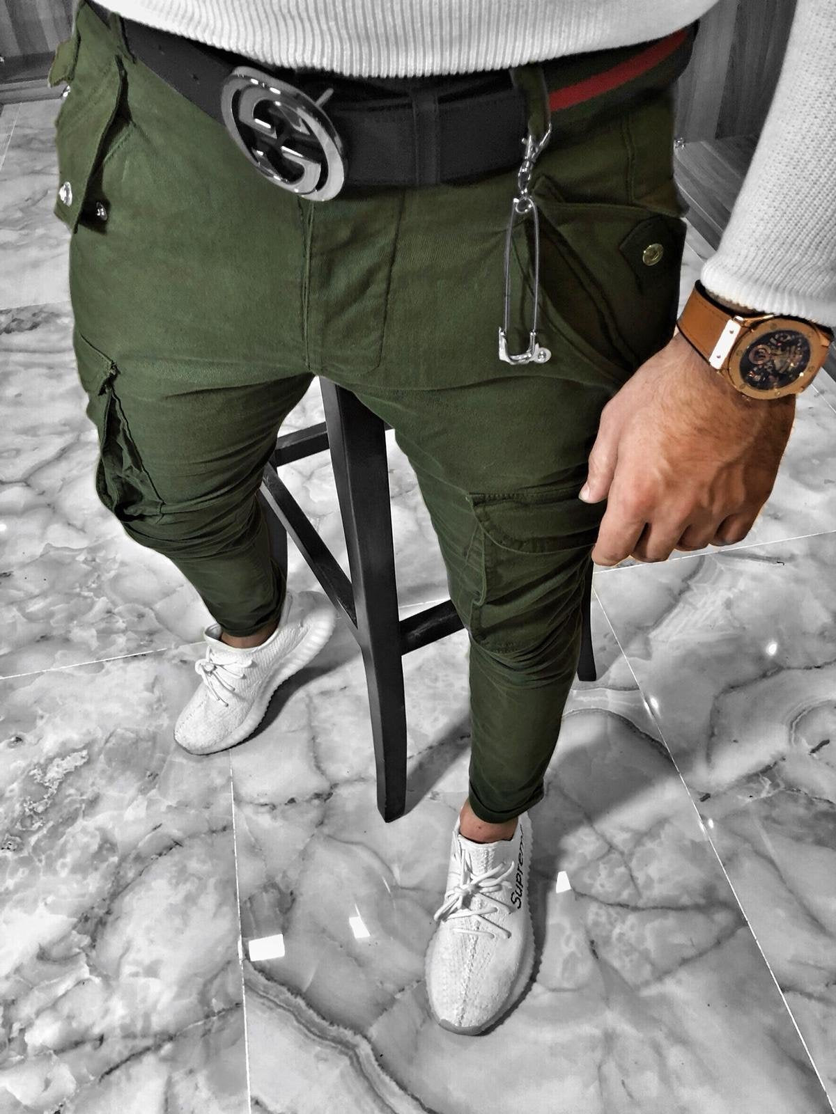 cargo jogger pants khaki