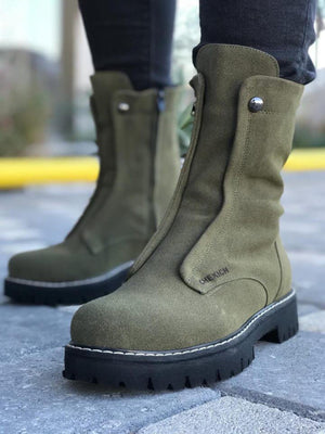 suede army boots