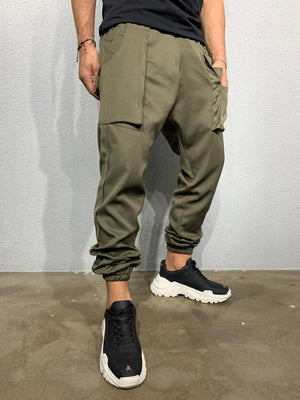 big mens khaki joggers