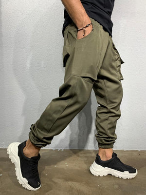 big mens khaki joggers