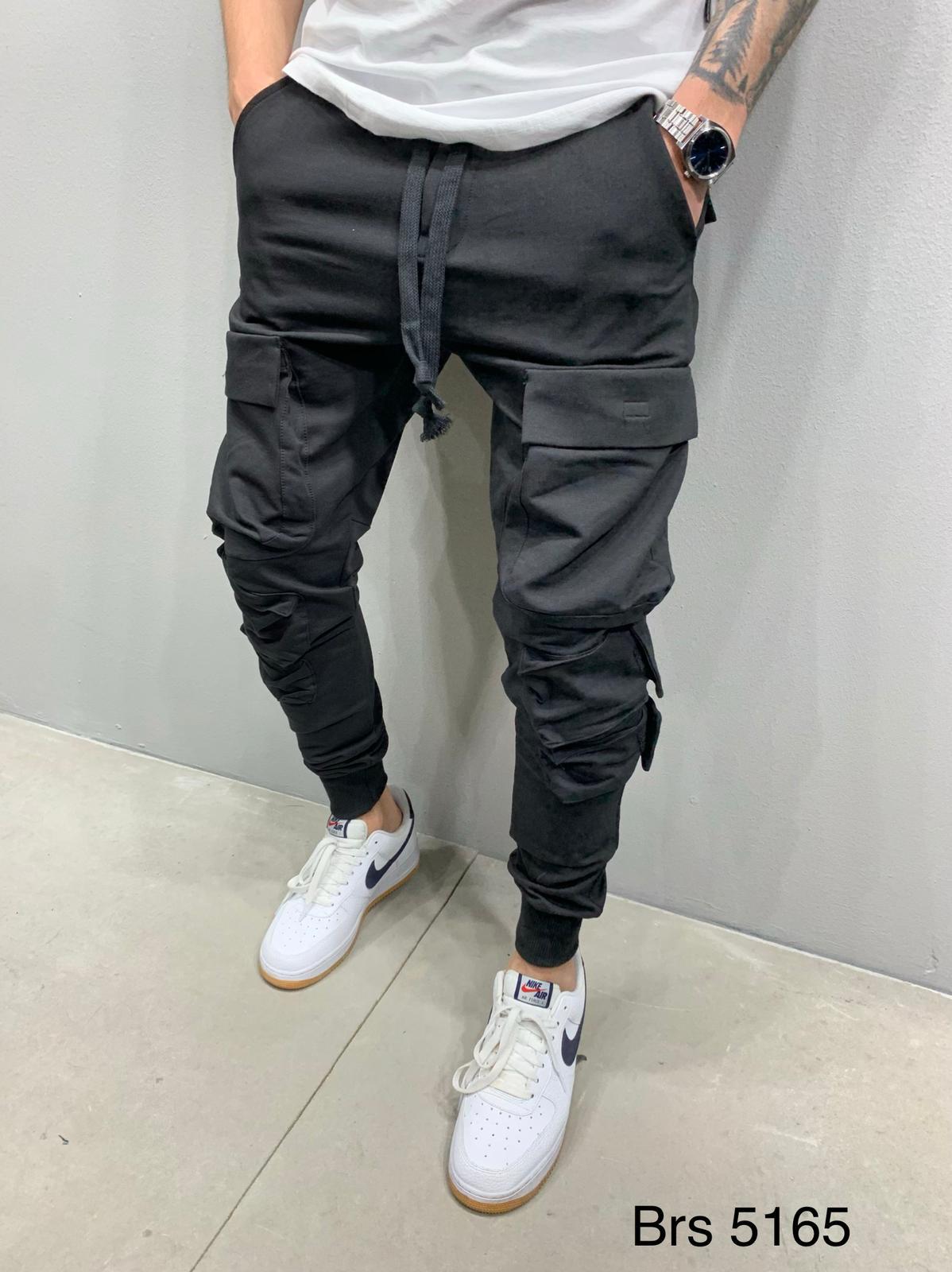 Sneakerjeans Black Cargo Jogger Pant AY883 | Sneakerjeans