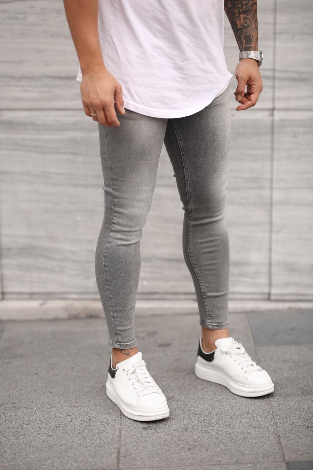 light gray skinny jeans