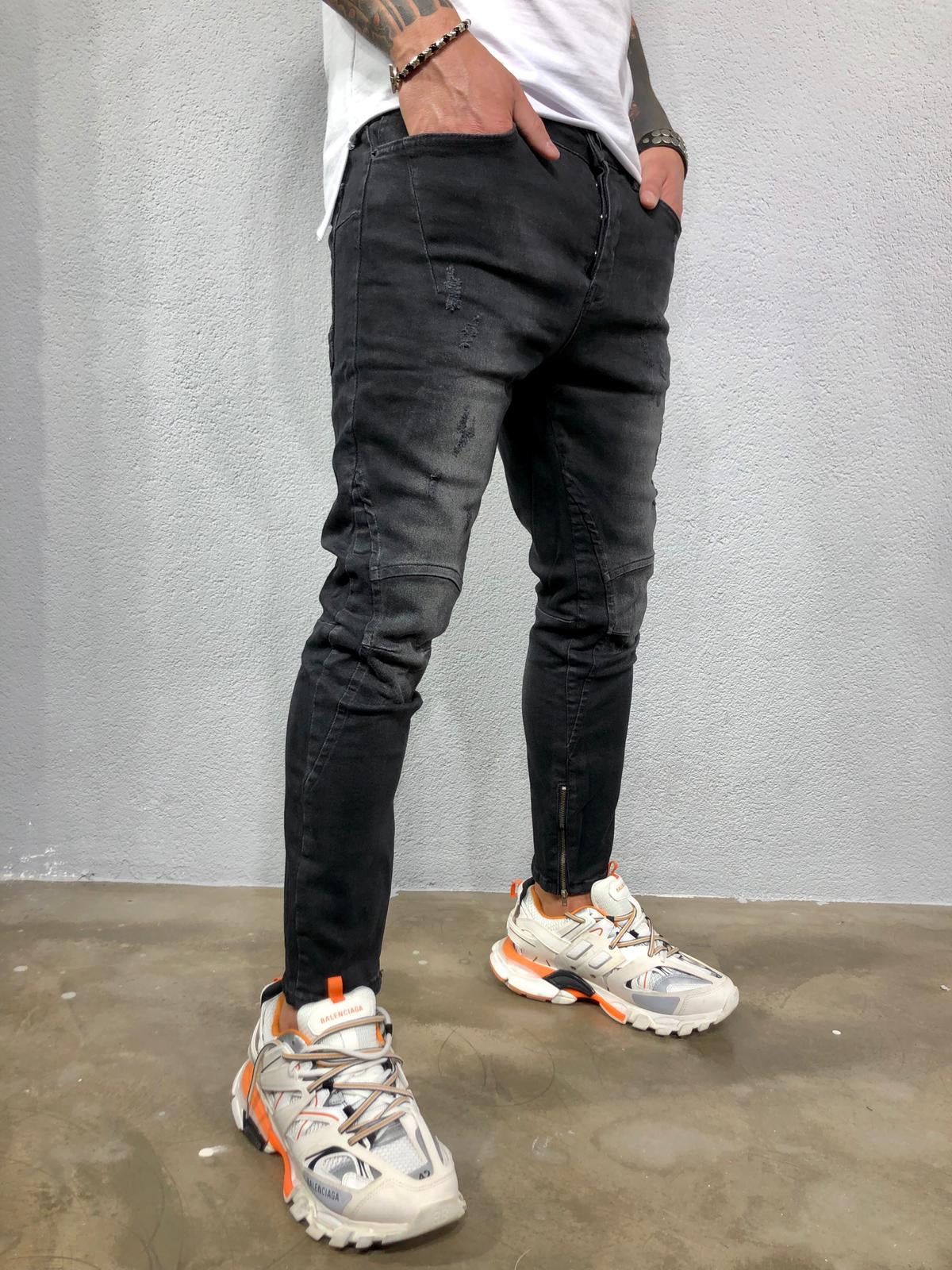 Ankle Zipper Jeans -  Canada