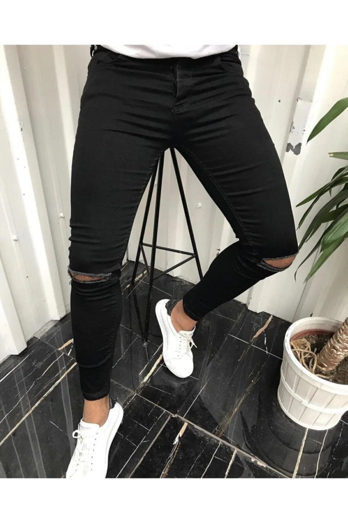renere hun er kort Black Ripped Skinny Jeans 999 | Sneakerjeans