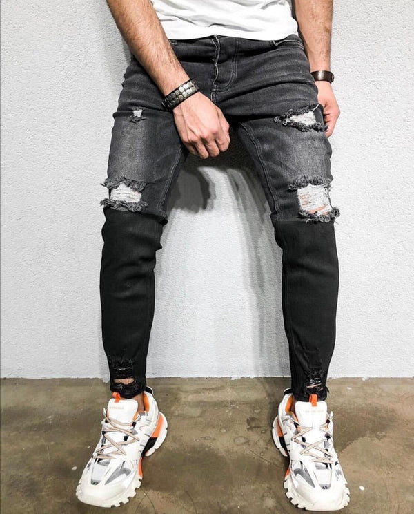 Black Ripped Ultra Skinny Jeans BL276 Streetwear Mens Jeans | Sneakerjeans