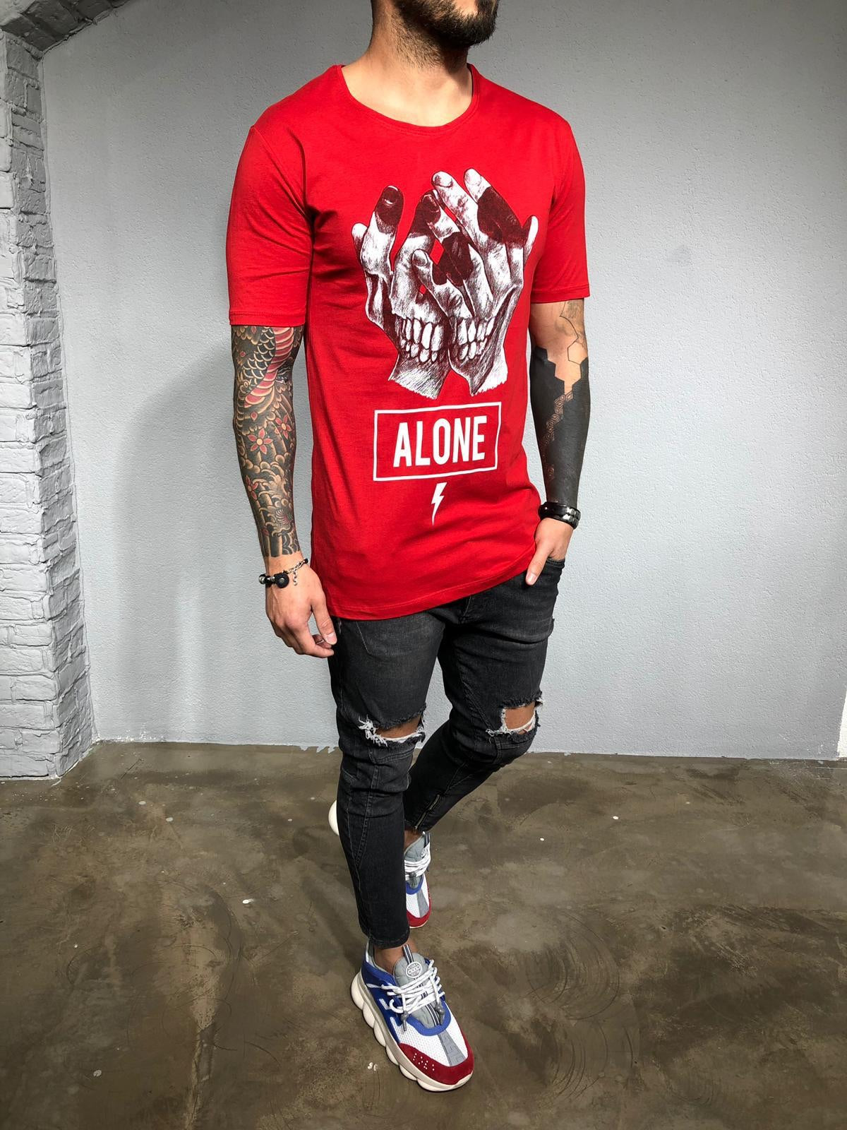 red streetwear shirt