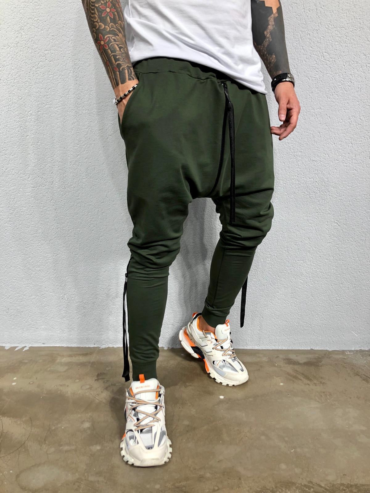 mens ankle zip joggers