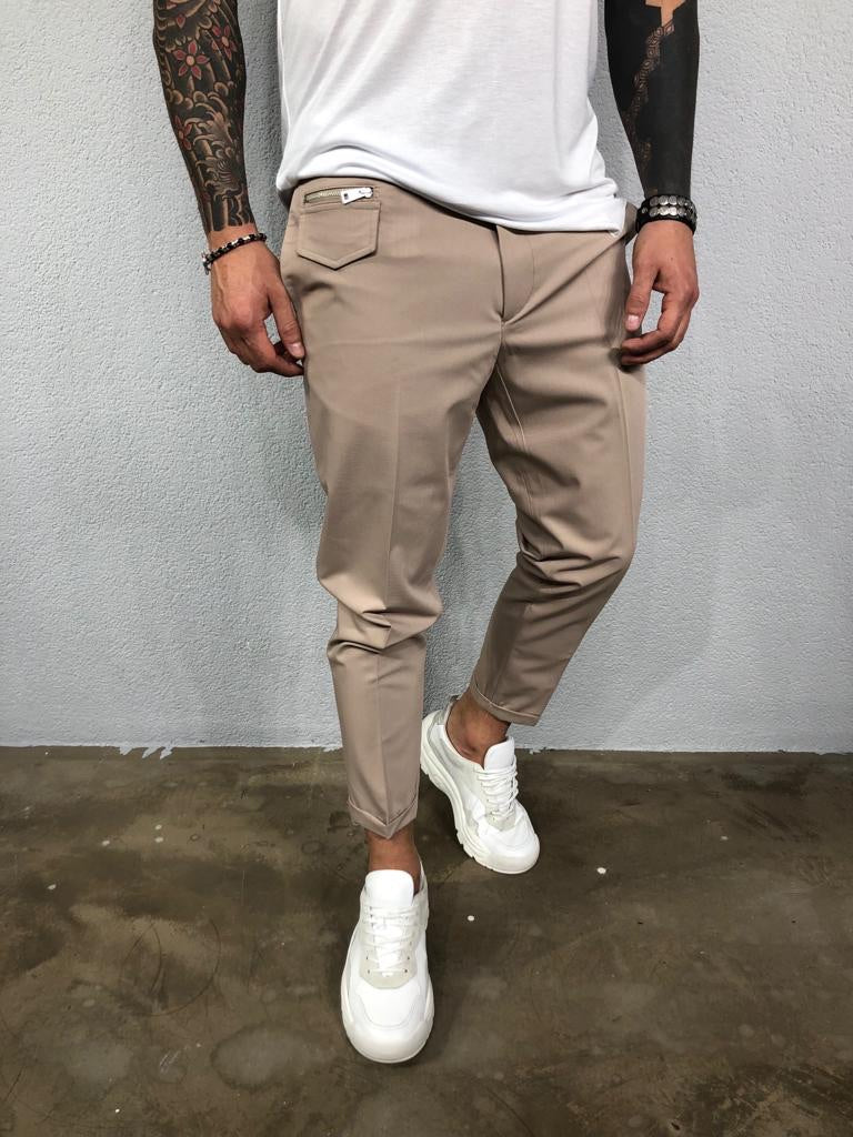 tan casual pants