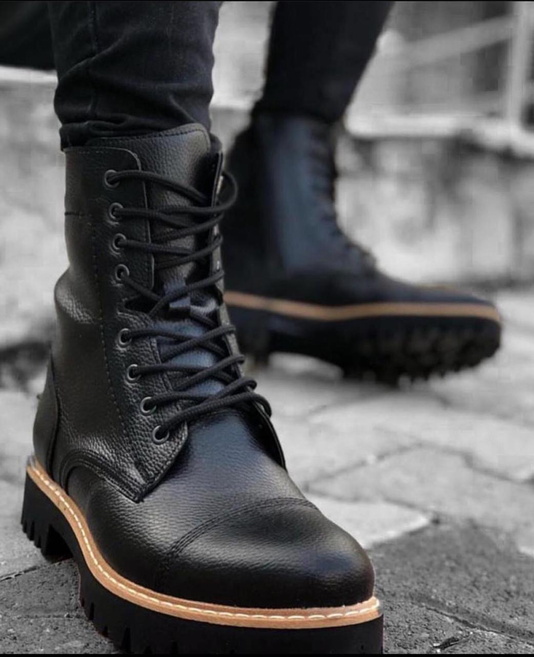 cheap black military boots