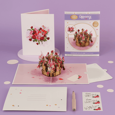 Floral Crown Pop Up Card for Mother's Day Cards