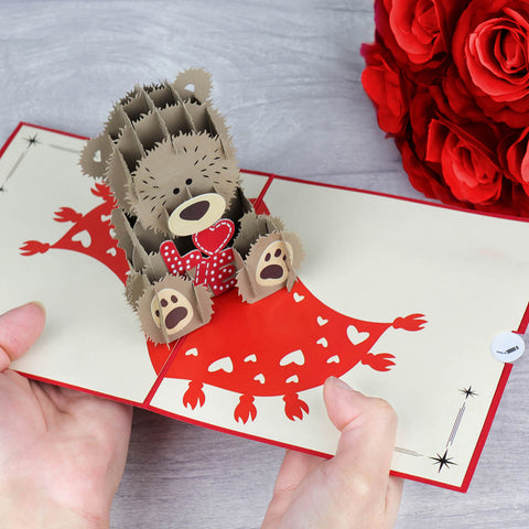 Valentines Day Teddy Bear Card For Daughter or Son