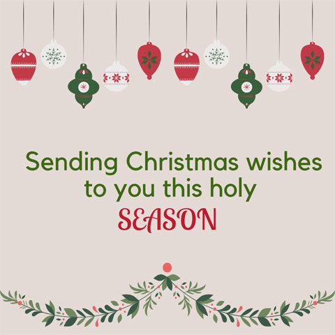 Religious Christmas message: Sending Christmas wishes to you this holy season.