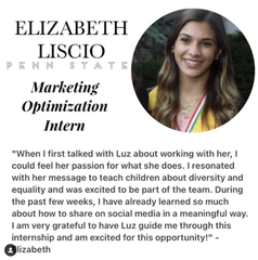 Luz Mack Internship Instagram Post