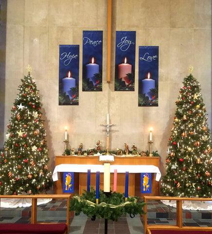 Advent church Banners at Christmas