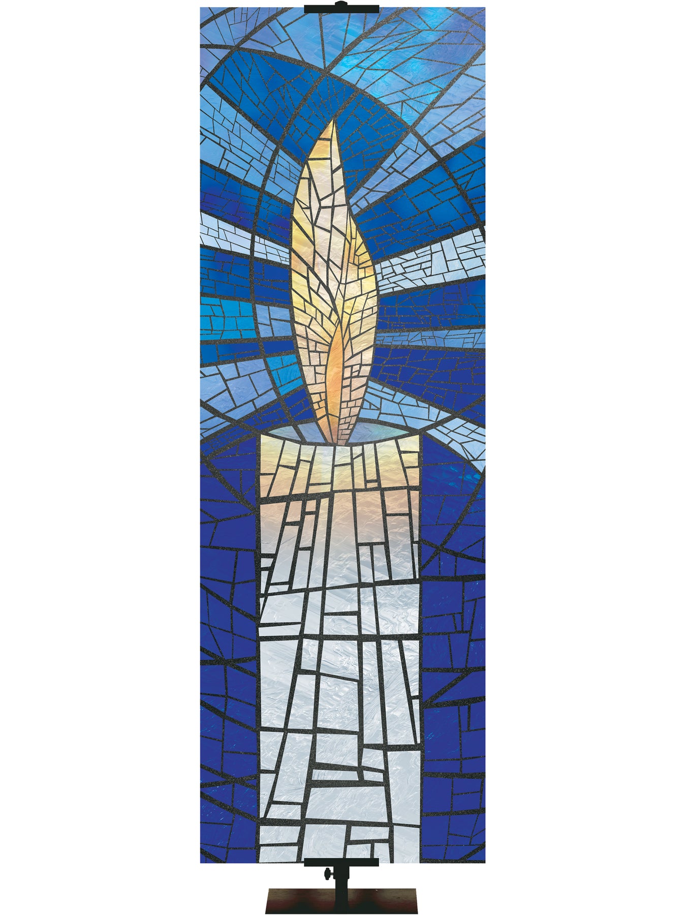 Stained Glass Advent Christ Candle PraiseBanners