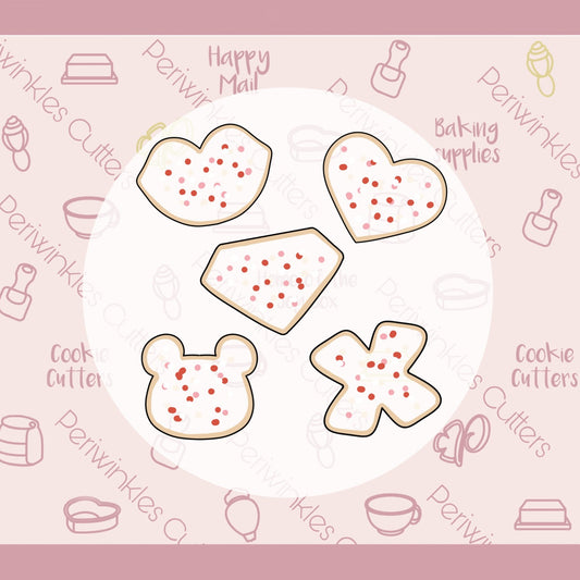 R & M Mini Valentine 6 Piece Cookie Cutters Set