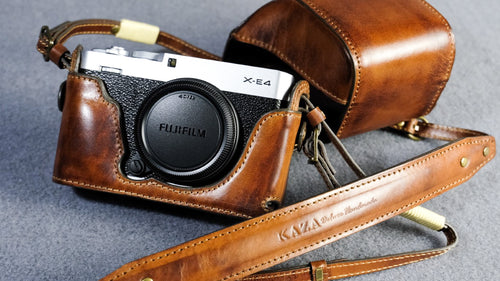 Fujifilm X E4 Leather Camera Case - kaza-deluxe