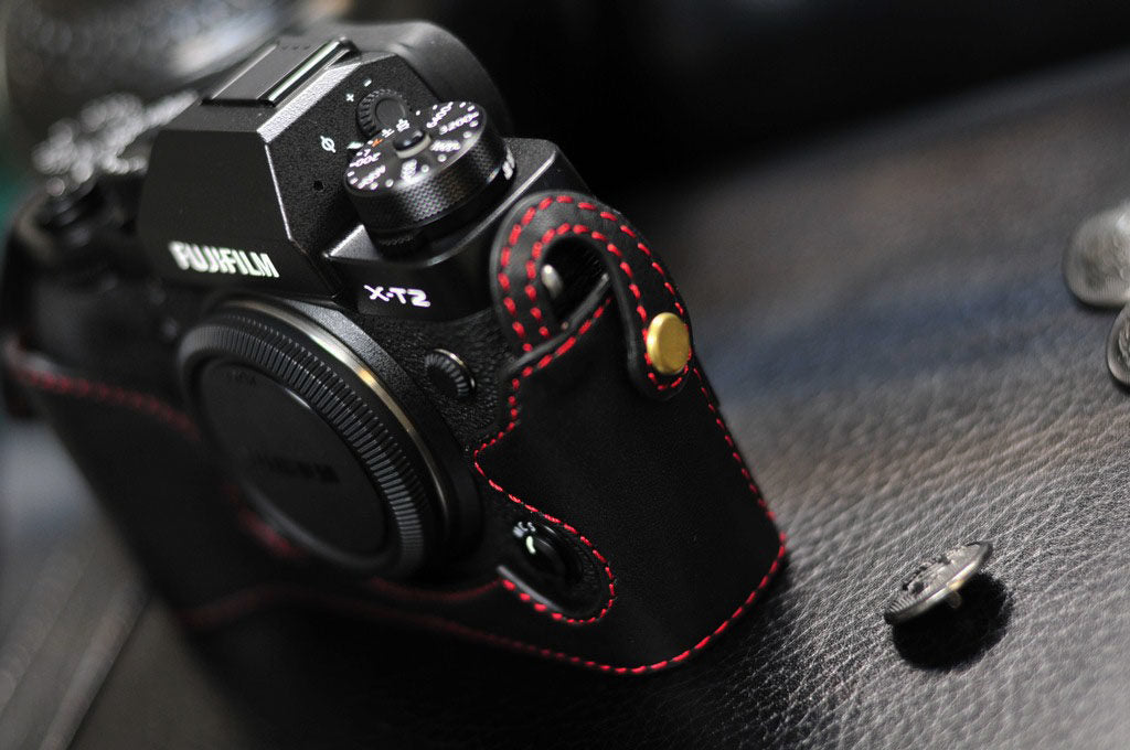 Cusco Leeuw blad Fujifilm X T2 Leather Camera Case – kaza-deluxe