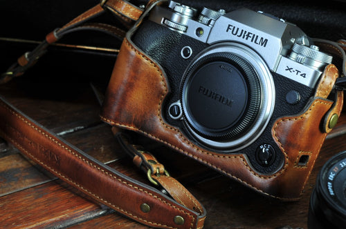 Fujifilm X T4 Leather Camera Case - kaza-deluxe