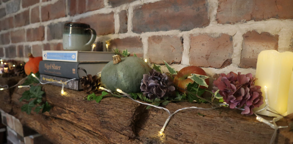 hygge home styling, autumn decor, cosy styling, bramble and fox