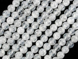 Crackle Clear Quartz Beads, 6mm Round Beads-BeadBeyond