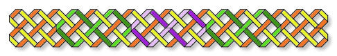 Four strand Celtic folded ribbon knot divider - 04R0021-17with folded ribbon style Celtic art.