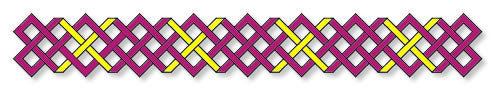 Four strand Celtic knot divider 04M0005-17 with chevron style and folded ribbon style Celtic art.