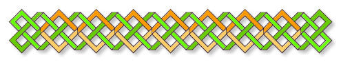 Four strand mixed style Celtic knot divider 04M0018-17 with Chevron style and folded ribbon style Celtic art.