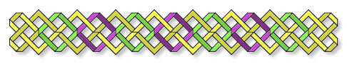 Four strand Celtic knot divider 04M0025-17 with folded ribbon style and chevron style Celtic art.
