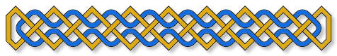 Four strand Celtic knot divider 04M0051-17 with chevron style and arc style Celtic art.