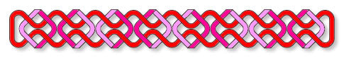Four strand Celtic knot divider 04M0076-17 with arc style and folded ribbon stlyle Celtic art.