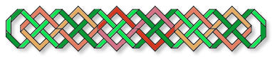 Four strand Celtic knot divider 04M0091-13 with folded ribbon style and chevron style Celtic art.
