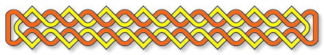 Four strand Celtic knot divider 04M0092-17 with arc style and chevron style Celtic art.