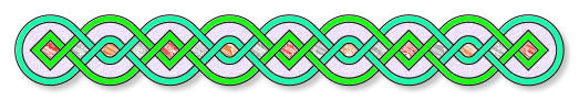 Four strand Celtic knot divider 04M0129-18 with arc style and chevron style Celtic art.