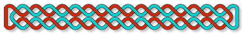 Four strand Celtic knotwork divider 04K0016-18 with arc style Celtic art.