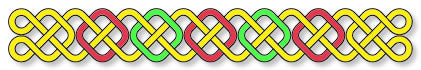 Four strand Celtic knotwork divider 04K0019-15 with arc style Celtic art.