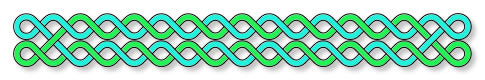 Four strand Celtic knotwork divider 04K0023-17 with arc style Celtic art.