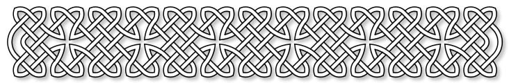 Celtic knot sample - eight strand with crosses in background