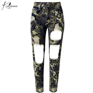 camo jeans women's high waisted