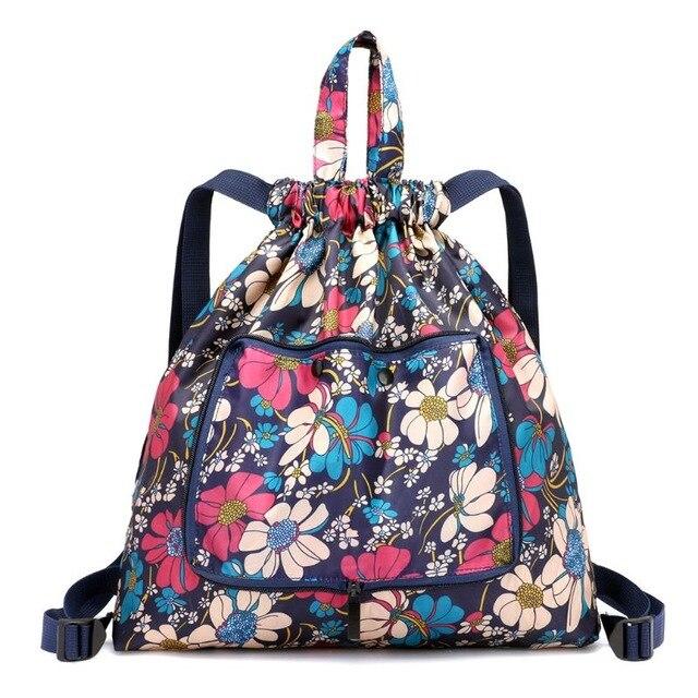 floral drawstring backpack