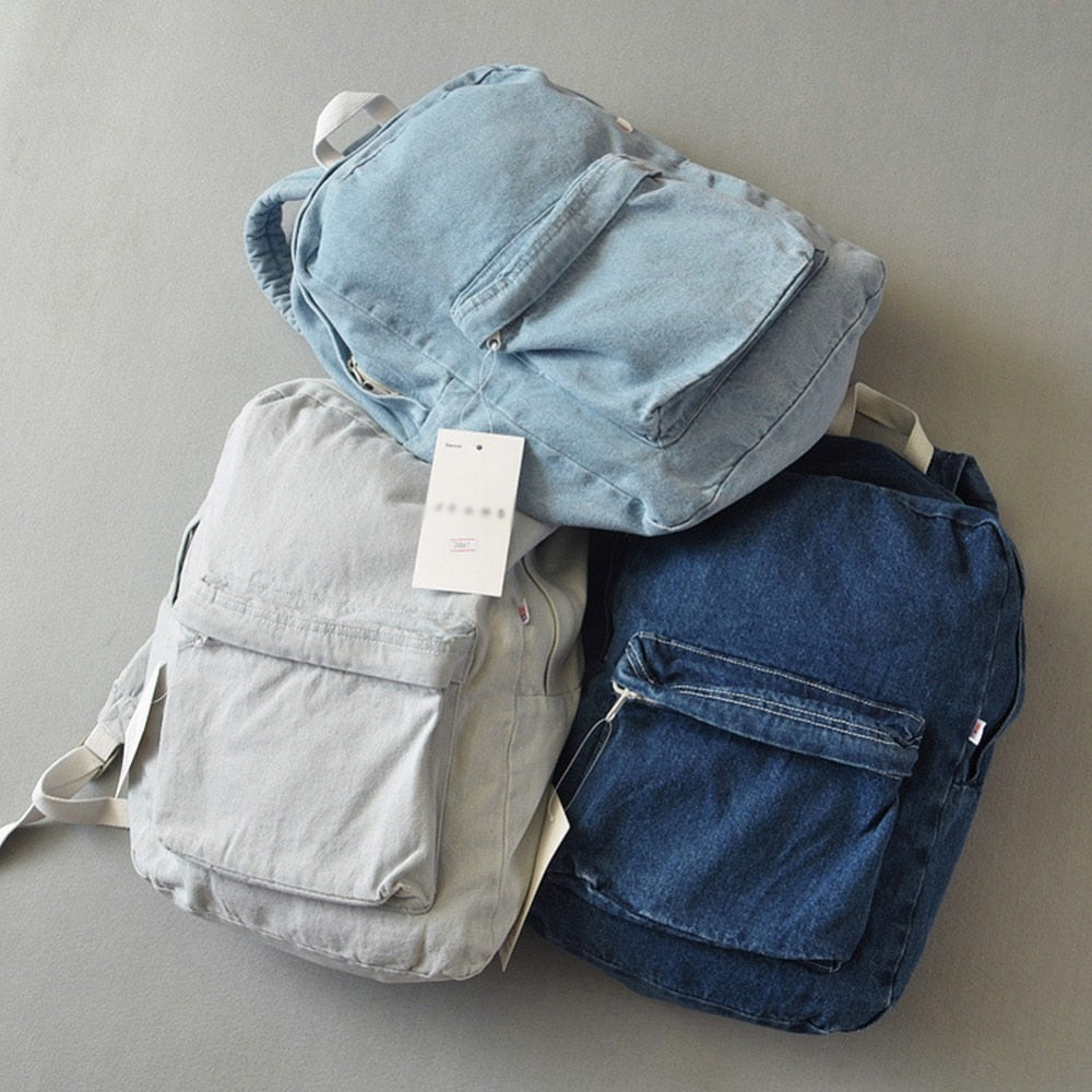 denim school bags