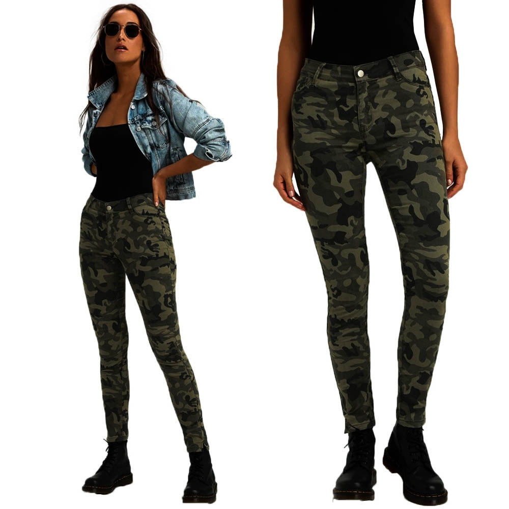 womens skinny camo jeans