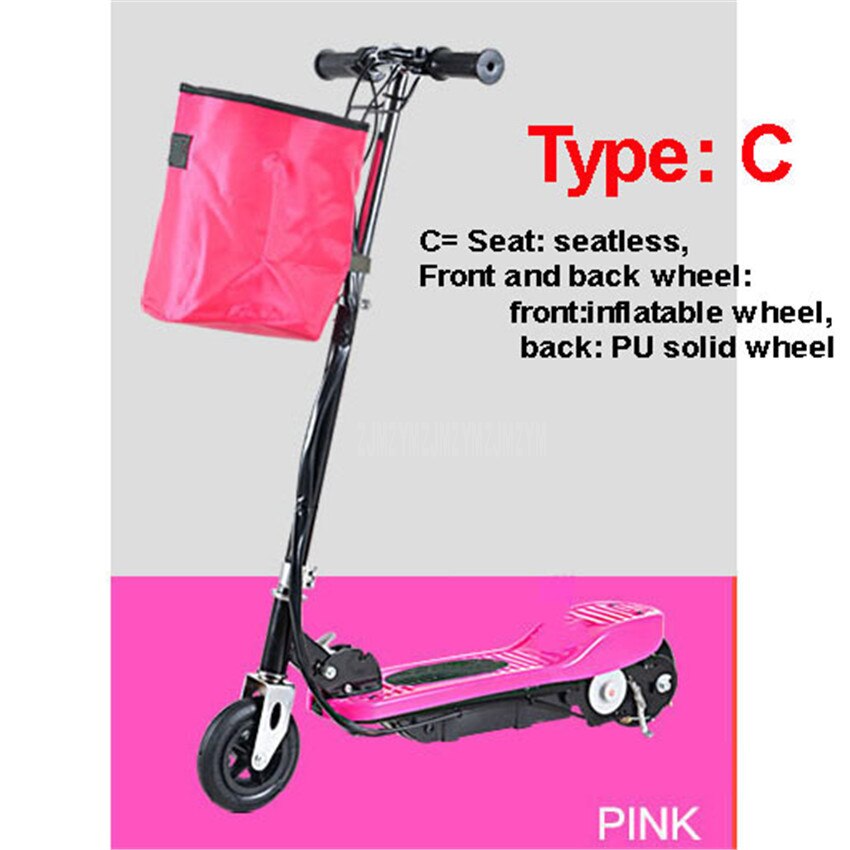 pink electric scooter with seat